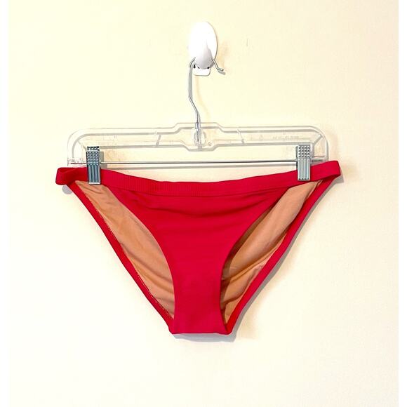 J. Crew Ribbed Bikini Swim Bottom Fuchsia Pink Size Medium NEW - Picture 3 of 9